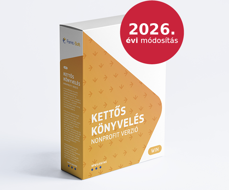 Nonprofit kettős könyvelés 2026. évi módosítása