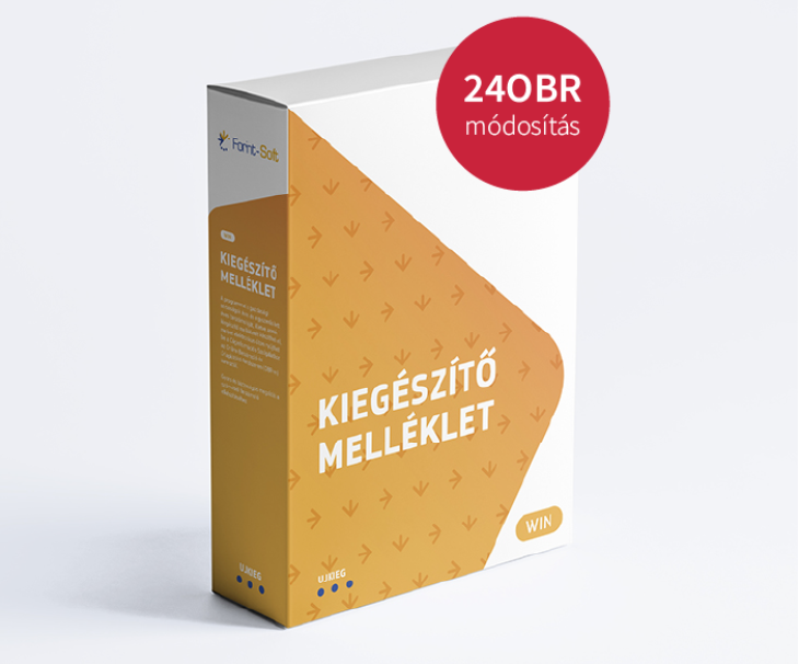 Kiegészítő melléklet 24OBR módosítása