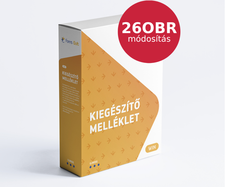 Kiegészítő melléklet 26OBR módosítása